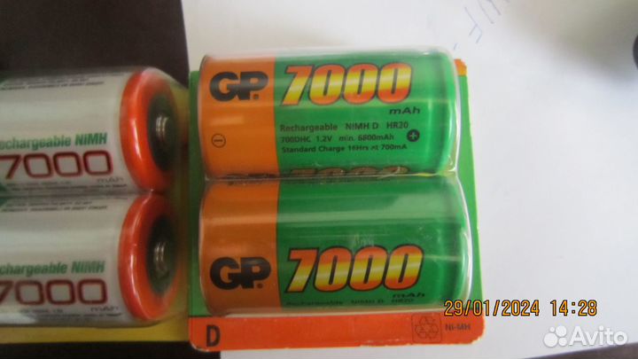 Аккумуляторы, батарейки GP 7000 mAh
