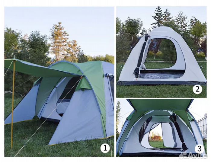 Палатка туристическая 3 местная (Art-1908)