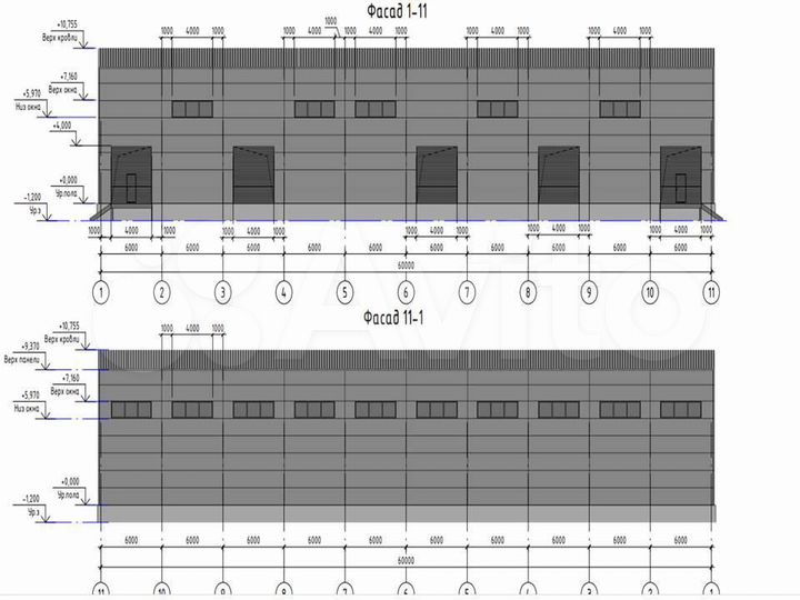 Склад с пандусом, 1440 м²