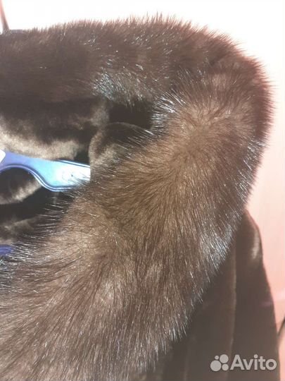 Шуба мутоновая с норкой