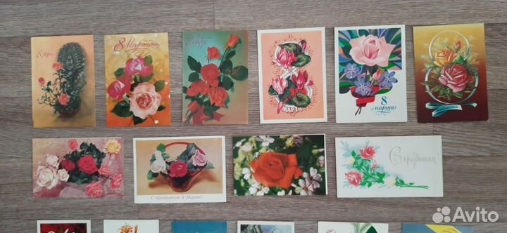 Новые открытки СССР с 8 марта