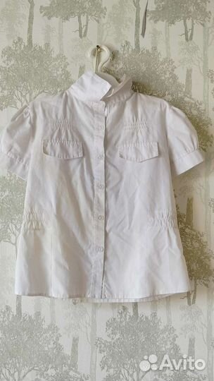 Рубашка блузка школьная для девочки 128-134