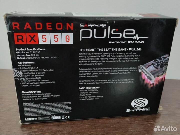 RX 550 4 Gb 128 bit