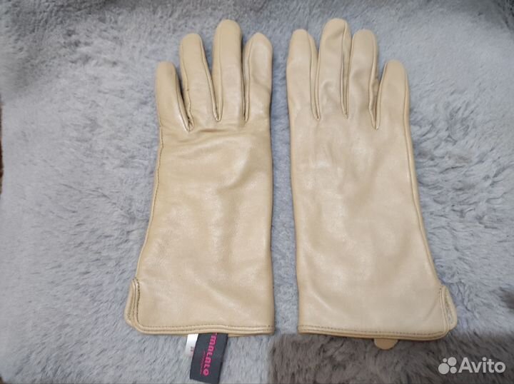 Перчатки женские кожаные