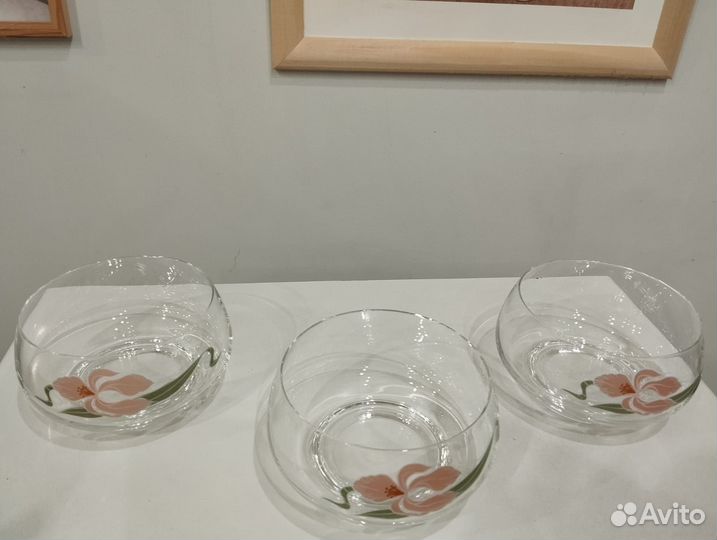 Вазочки салатницы креманки Богемия СССР
