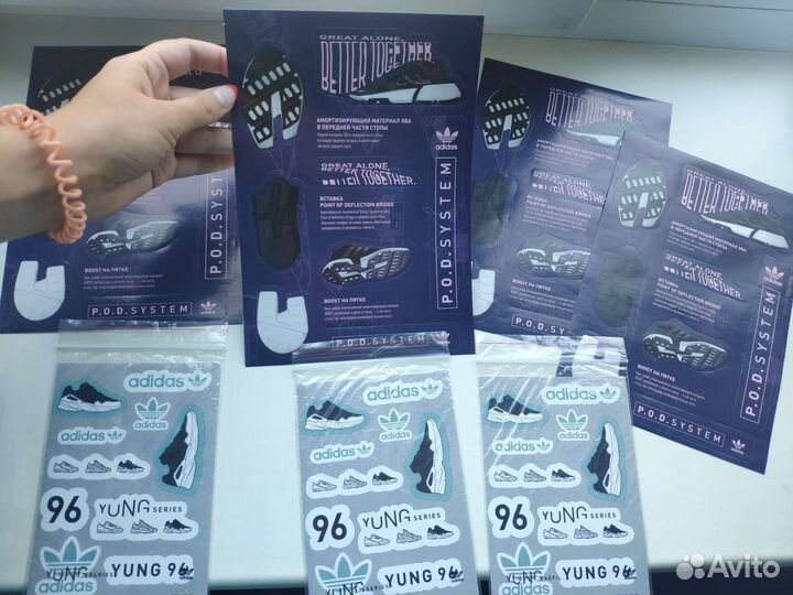 Набор наклеек adidas оригинал новые