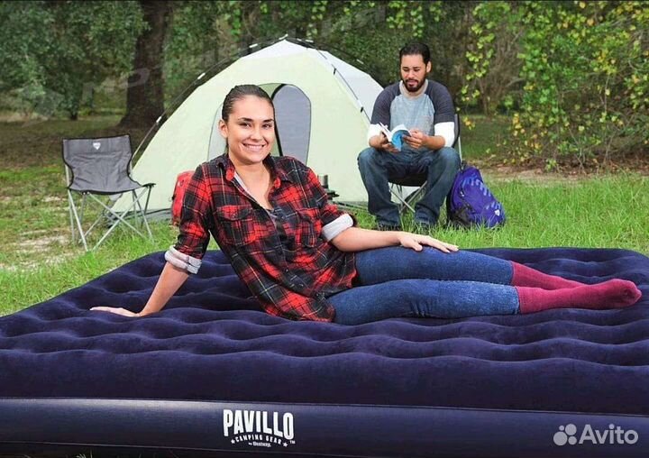 Надувной матрас двуспальный 203*183*22 новый