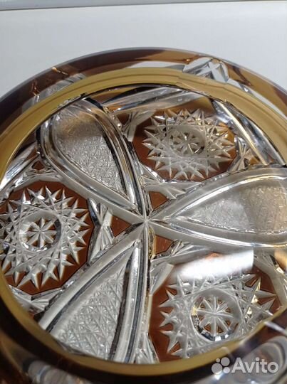 Пепельница из цветного хрусталя Германия