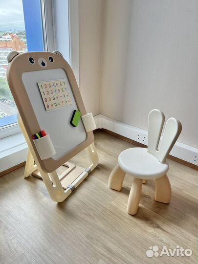 Мольберт детский для рисования со стульчиком