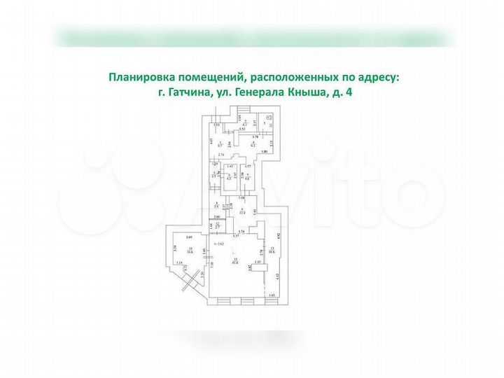 Офисное помещение общей площадью 156,3 кв. м
