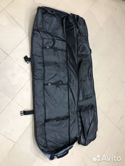 Чехол для сноуборда с колесами (синий джинс) 166см