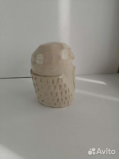Статуэтка сова подсвечник керамика ручная работа