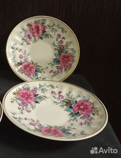 Блюдца из костяного фарфора лфз СССР