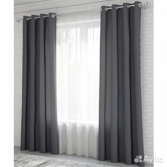 Шторы блэкаут на люверсах