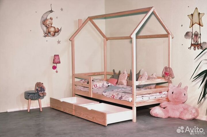 Кровать домик из массива сосны. Aктyaльнaя цeнa