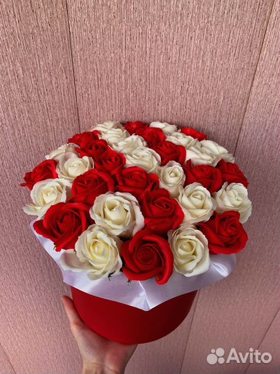 Мыльные розы цветы букет подарок