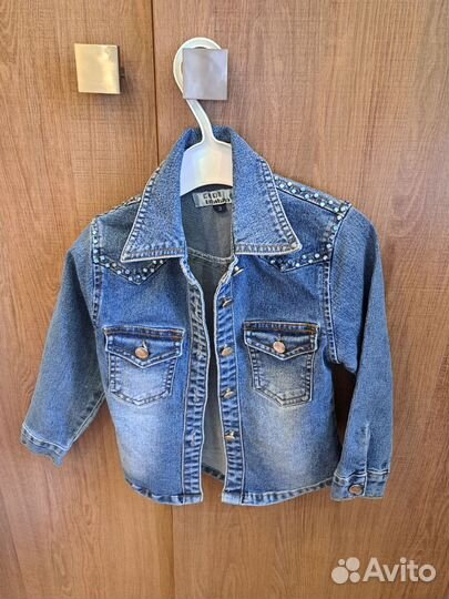 Джинсовая куртка рубашка для девочки