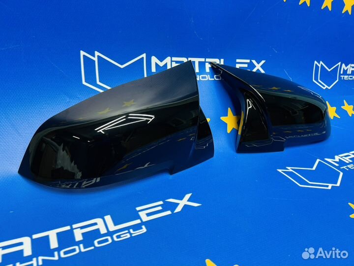 Накладки на зеркала bmw f30 M-look черный глянец