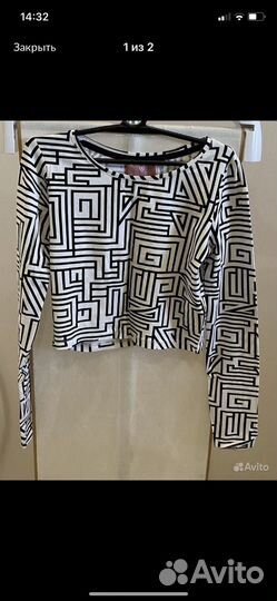 Кроп топ с длинным рукавом свитер