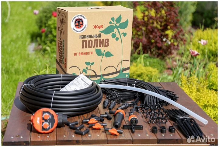 Капельный полив от емкости на 60 растений автомат