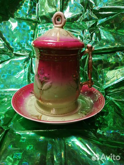 Чайная пара Кузнецовский фарфор Антиквариат