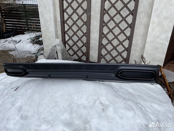 Диффузор на задний бампер audi a6c8 s-line