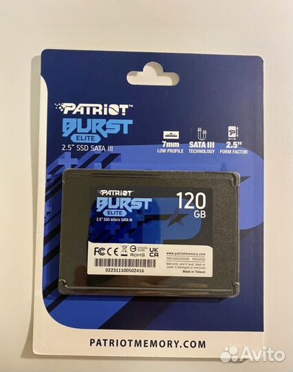 SSD Patriot Burst elite 120 GB