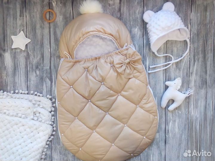 Конверт дутик зимний на выписку