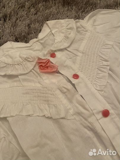 Белая блузка рубашка для девочки