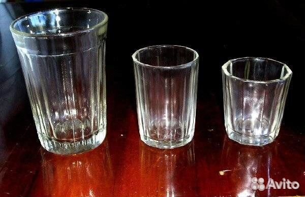 Граненые стаканы рюмки фужеры розетки