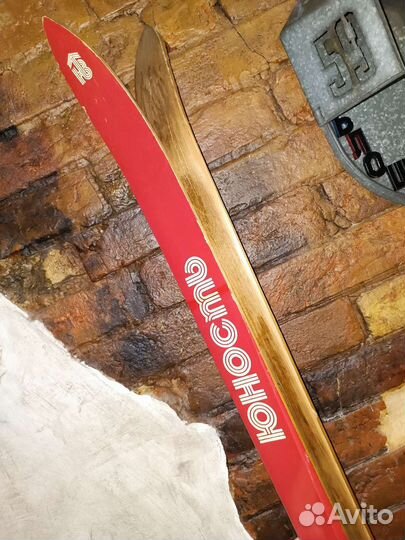 Лыжи Юность с ботинками Винтаж Ретро