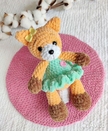 Лисичка плюшевая