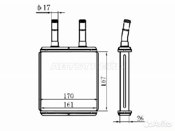 Радиатор отопителя салона hyundai accent, hyundai accent 00-06, hyundai accent 00-06 /accent tagaz 0