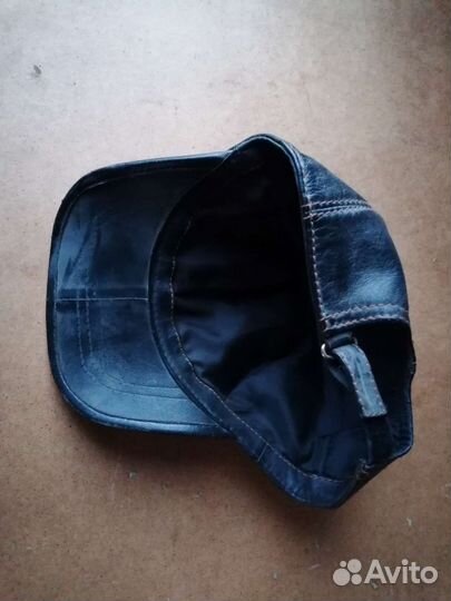 Кепка мужская кожаная