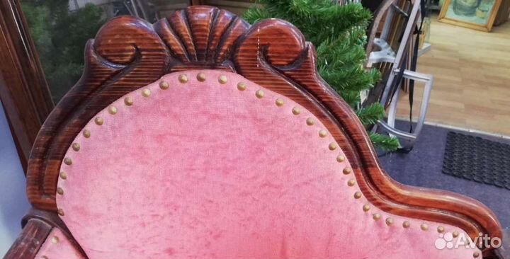 Винтажная банкетка, тумба, дерево