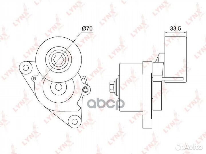 Натяжитель поликлинового ремня nissan pathfinde