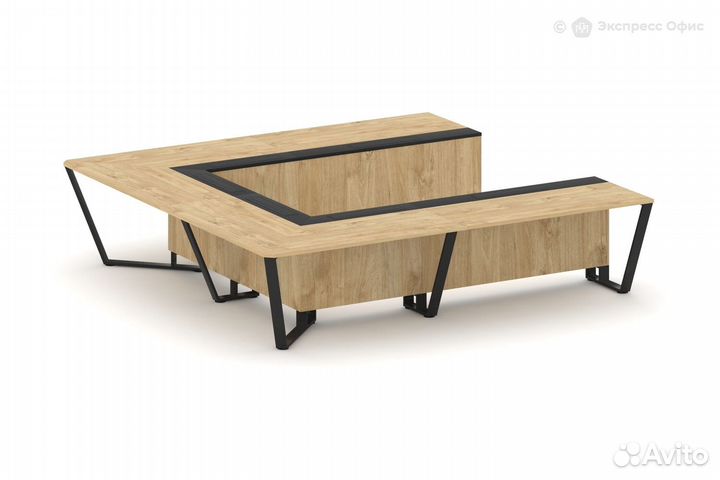 Стол для переговоров П-образный Steel Meet KM-PR.B.SP-11P