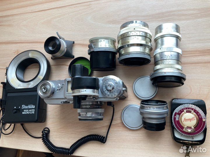 Фотоаппарат Киев 4+объектив Юпитер 3,Юпитер 9 и др