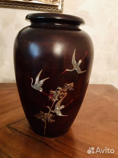 Антикварная ваза,дерево,лак,Вьетнам