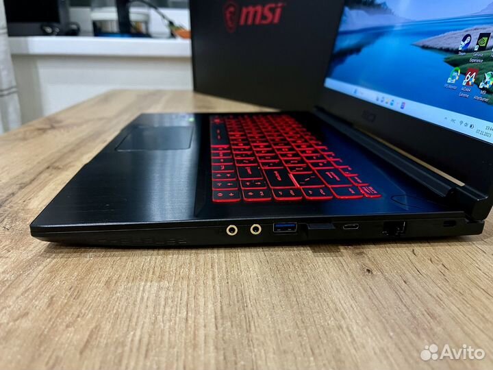 Игровой ноутбук MSI i7/rtx 3050ti/16gb DDR4