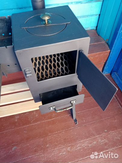 Мангал с печью под казан