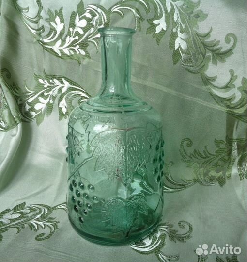 Графин СССР Оригинальный зелёное стекло