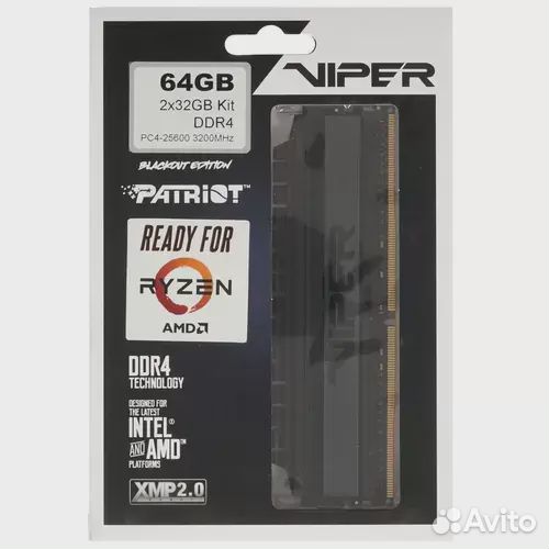 64Gb 3200 patriot (PVB464G320C6K)