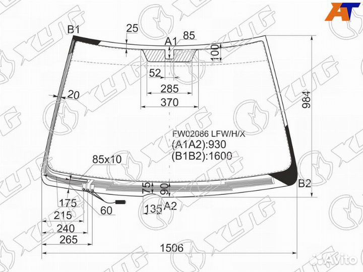 Стекло лобовое с обогревом щеток lexus RX300 98-03