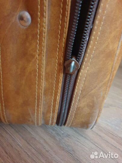 Чемодан кожа натуральная ретро