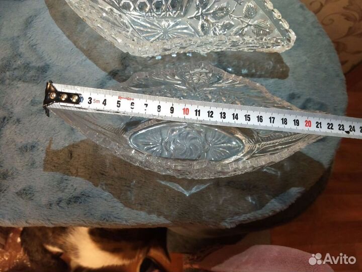 Хрустальные конфетницы-салатники СССР 2 шт