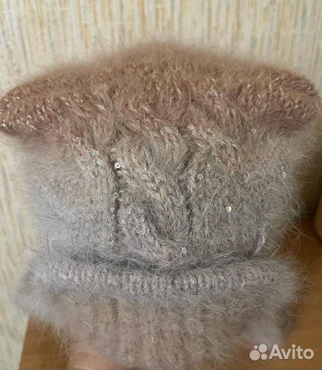 Шапка ушанка из пуха норкм