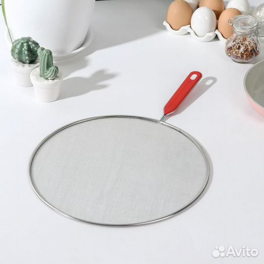 Экран от брызг Доляна, d29 см, с ручкой