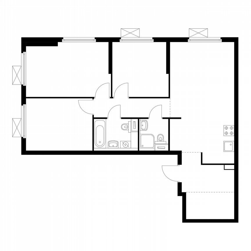 3-к. квартира, 80,4 м², 28/33 эт.