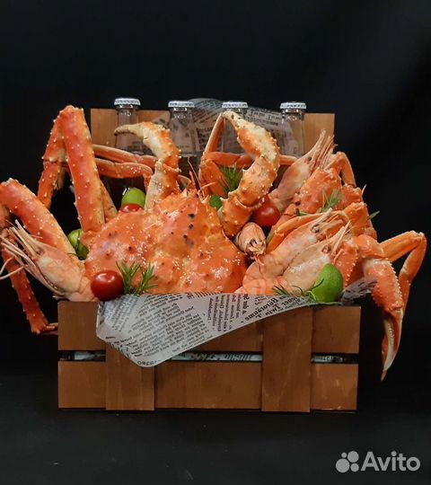 Мужской, мясной, раковый букет на подарок